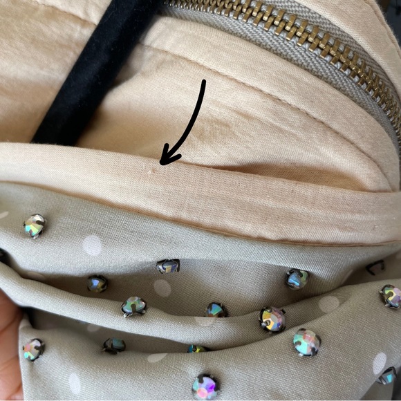 Marc By Marc Jacobs Josephine Dress Polka Dot Crystal Accents Silk dress Size 4 - Picture 13 of 14